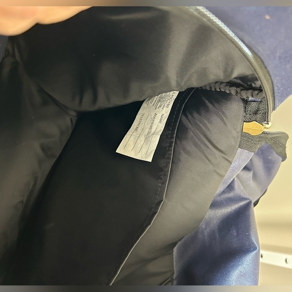 Luggage L.L. Bean Utility Adventurer Mini Duffle Bag Carryon Navy Leather Accent - Picture 9 of 12